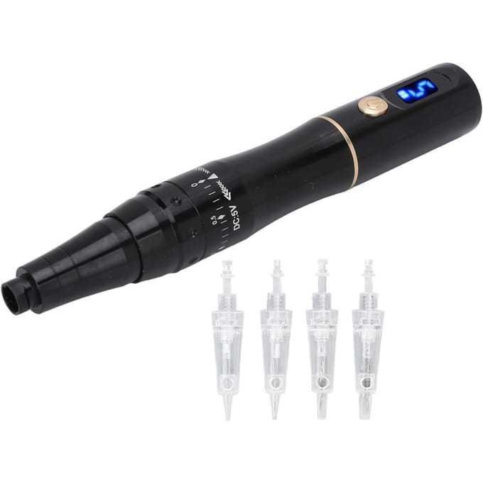 Microblading Machine Oplaadbaar Draagbaar Wenkbrauw Lip Eyeliner Tattoo Machine Pen Zwart 100‑240V EU Plug zwart