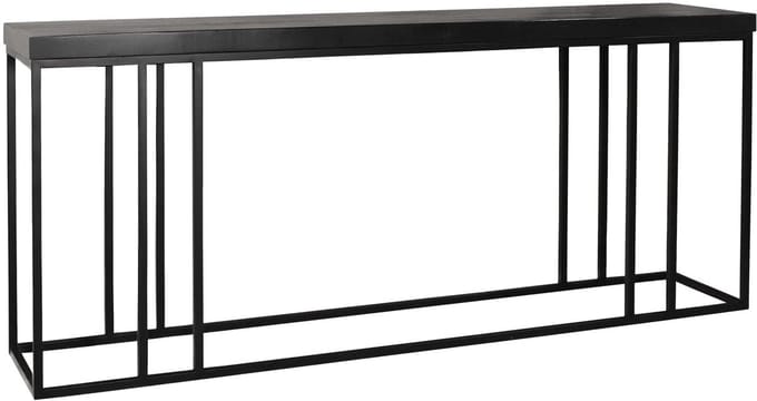 Bijzettafel 150cm duurzaam mangohout Don zwart industrieel side table