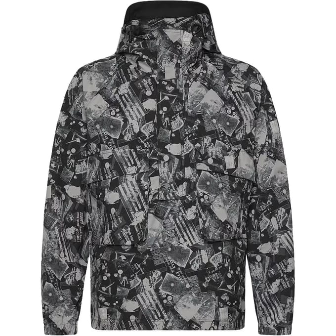 Industrieel Bedrukte Hoodie Anorak Jas