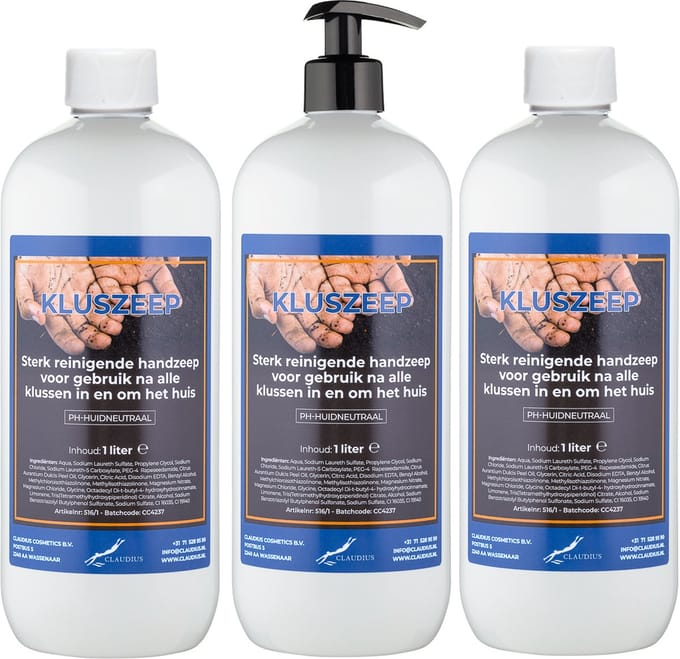 Kluszeep 1 liter - met gratis pomp - set van 3 stuks