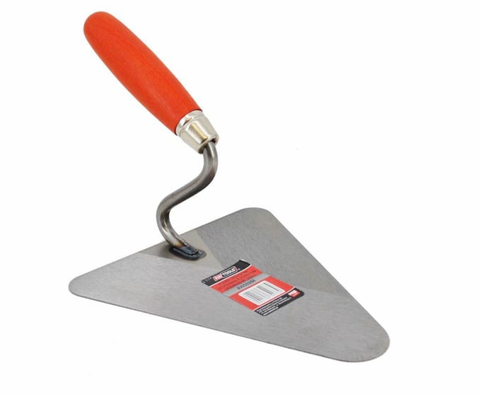 AWTools - Driehoekige Troffel - Geslepen - 180mm - Houten Handgreep