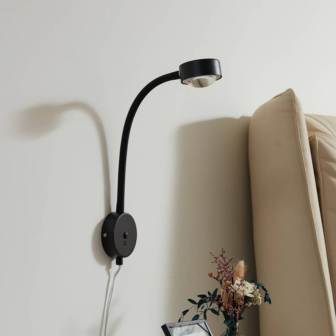 Lindby - wandlamp - 1licht - ijzer - H: 25 cm - GX53 - zwart mat