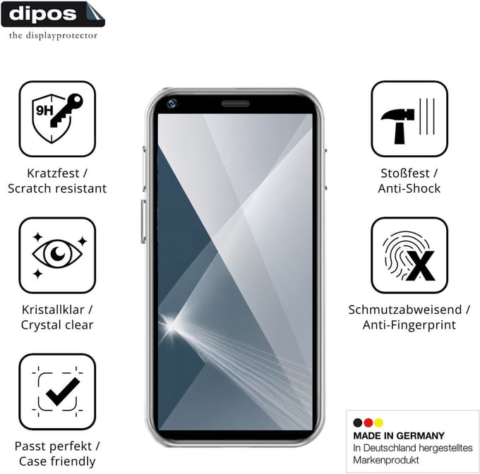 dipos – 2x Pantserfolie geschikt voor Longben 3G Mini | 9H Screenprotector