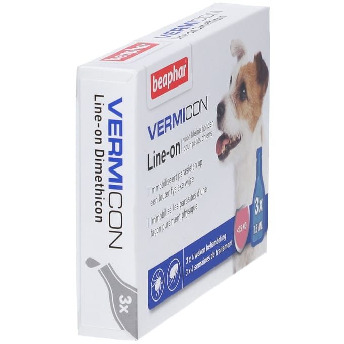 Beaphar® Vermicon Line-On Kleine Hond 3x1,5 Unidosis-pipetten