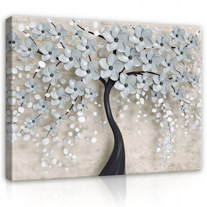 WALLARENA - Canvas schilderij - 100x70 cm - moderne abstracte 3D kunst voor de woonkamer