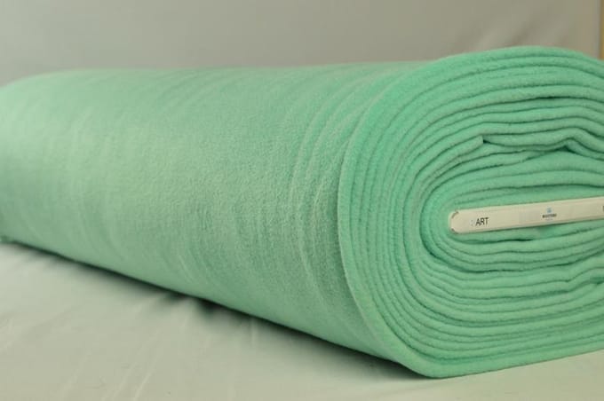 Fleece stof - Mintgroen - 10 meter