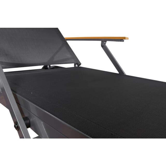 Sens-Line - Hawaii ligbed - verstelbaar - antraciet naturel - 195cm