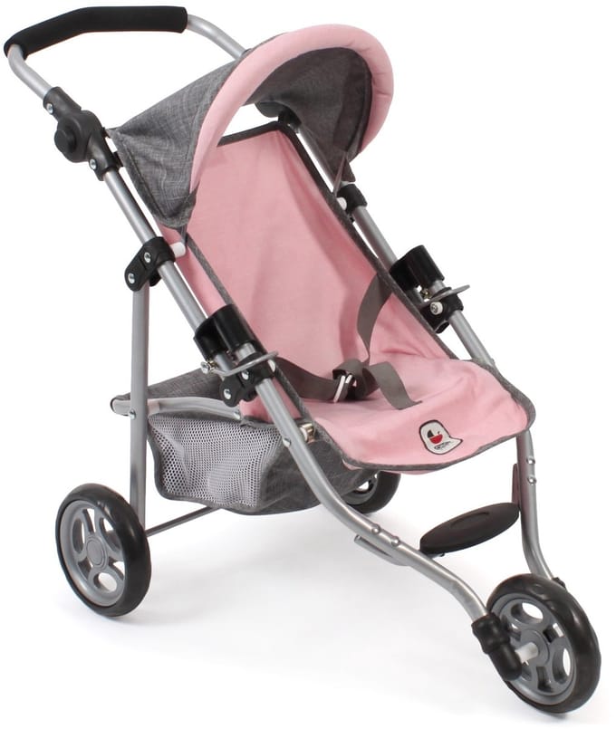 Poppen buggy - Jogging model - Lola - Licht roze / roze