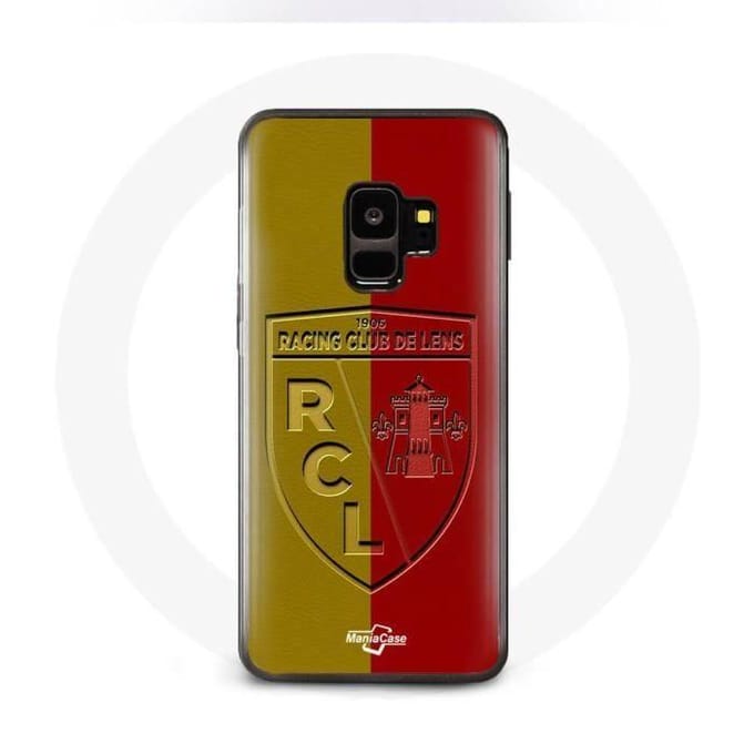 Samsung Galaxy S9 hoesje rcl lens Logo gele en rode achtergrond