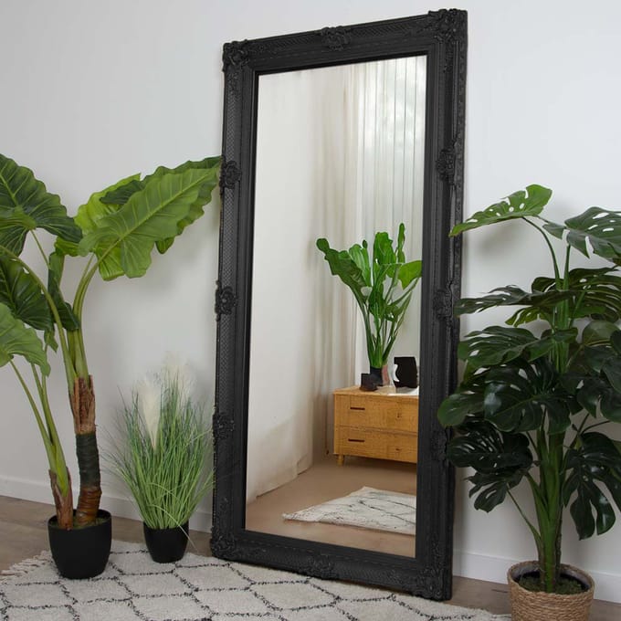 Milton & Oldbrook Wandspiegel 79 x 165 cm Belgrade Zwart