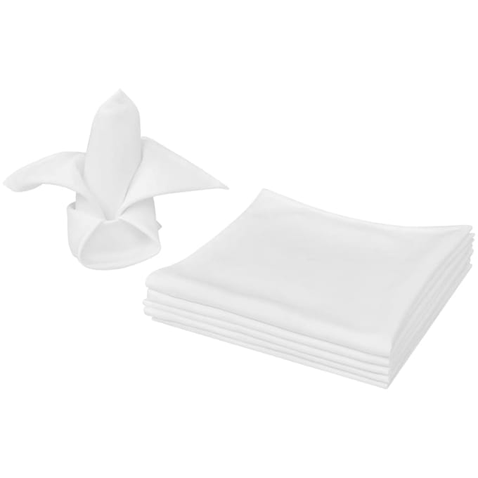 vidaXL - Servetten - wit - 10 - stuks - 50 - x - 50 - cm
