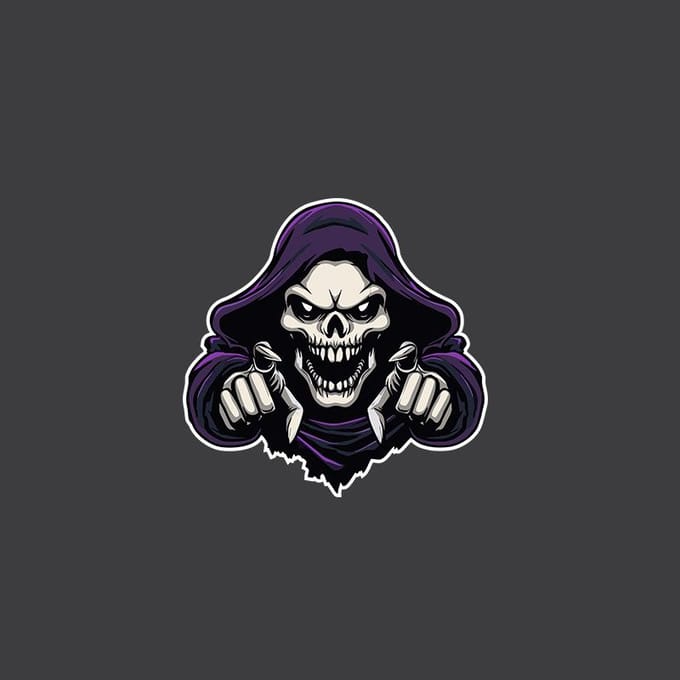 Halloween Grimace Auto Sticker Schedel Sticker Motorfiets Kras Afdekking Creatieve Body Sticker 18*17cm gray