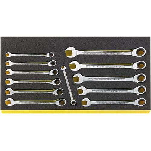 Stahlwille 96830128 TCS WT 17/12 Steek-ringratelsleutelset Sleutelbreedte (metrisch) 8 - 19 mm