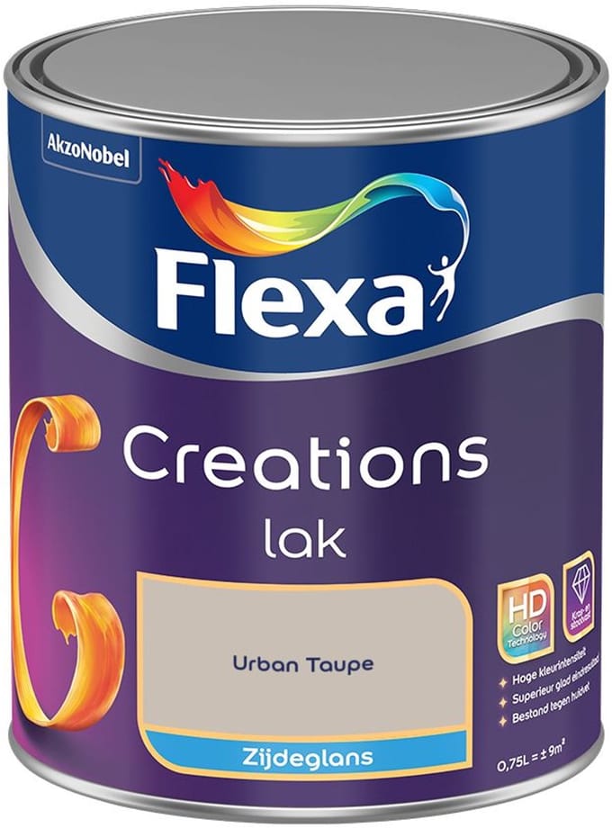 Flexa - Creations Lak Zijdeglans - Urban Taupe - Mengverf - 750 Ml