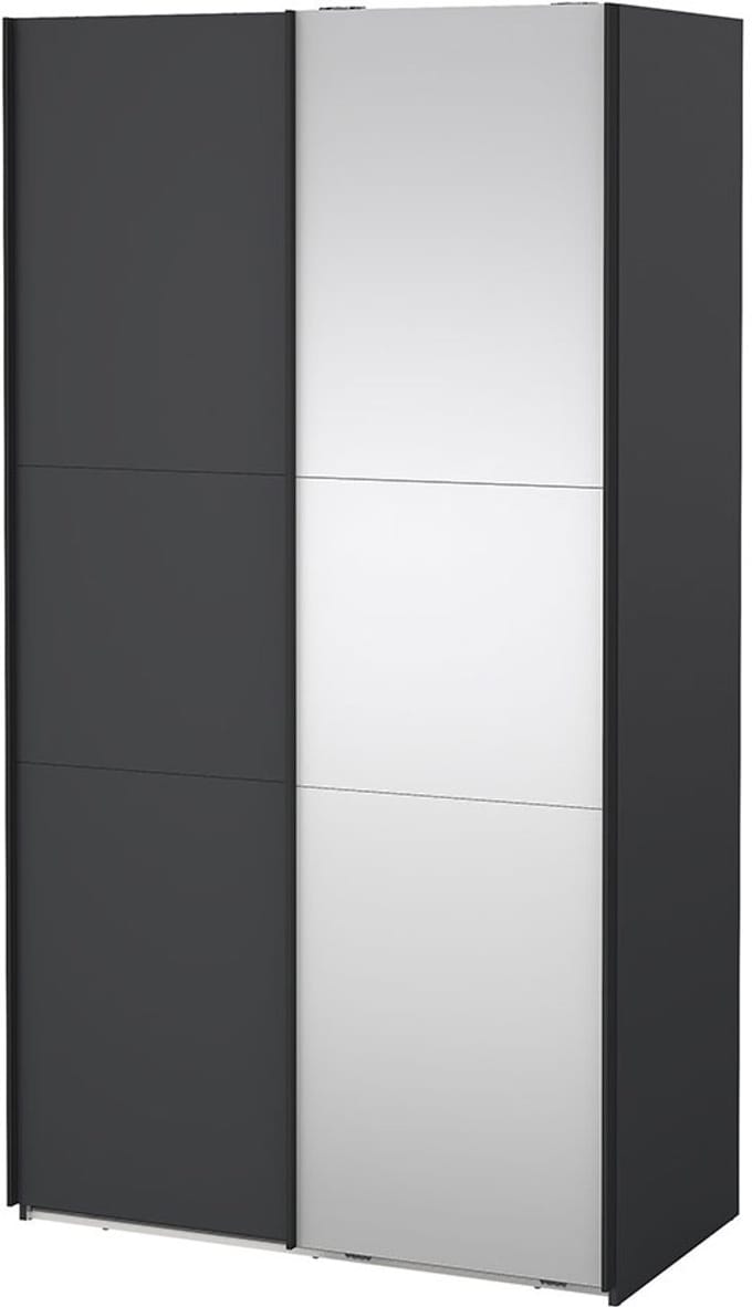 Como schuifdeurkast 2 deuren 120x220cm mat grijs.