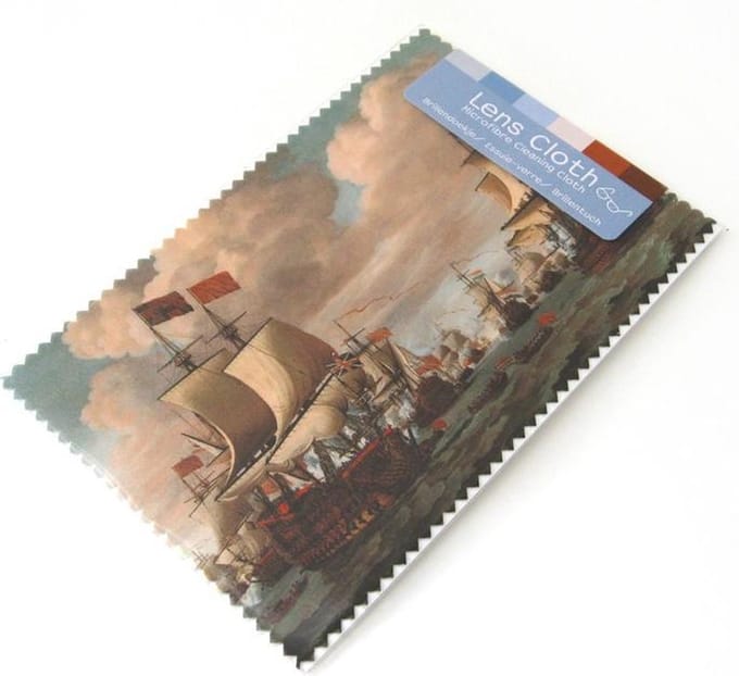Brillendoekje, Schepen op zee, 1689, W. v.d. Velde