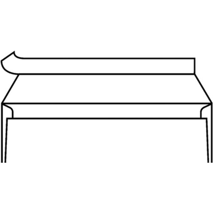 Envelop iezzy c5/6 114x229mm venster rechts strip Wit 500 stuks