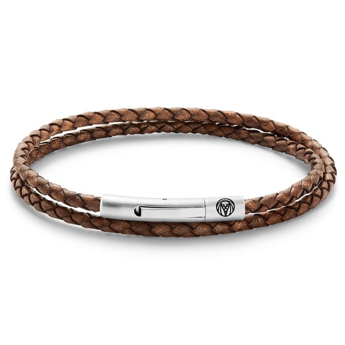 Collins 3 mm Vintage Leren Wikkelarmband