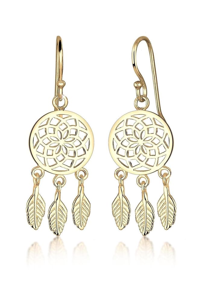 Elli Oorbellen 925 Sterling Zilver verguld Dromenvanger