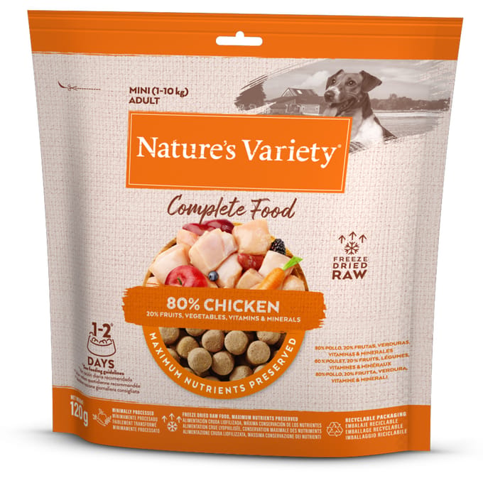 2 + 1 Gratis! Nature's Variety Freeze Dried Hondensnacks - Mini Snacks Kip (3 x 120g)
