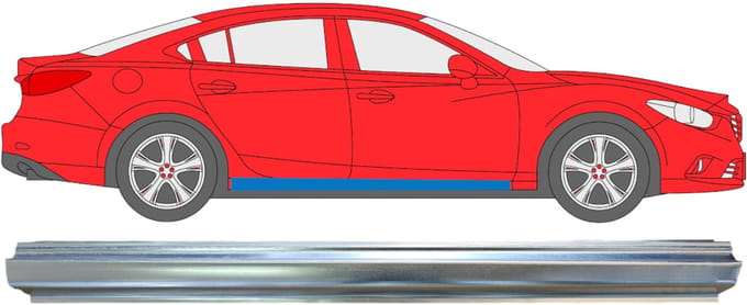Reparatie dorpel voor Mazda 6 2012-2024 / Rechts