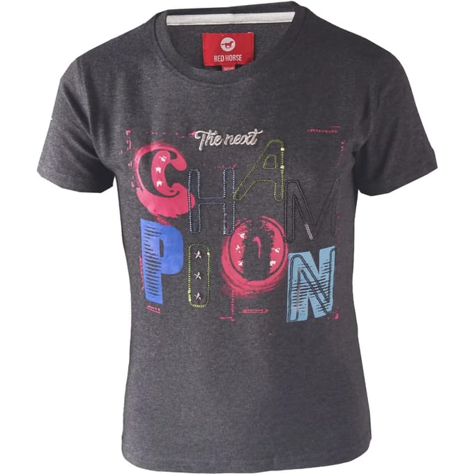 T-shirt met opdruk voor kinderen Red Horse