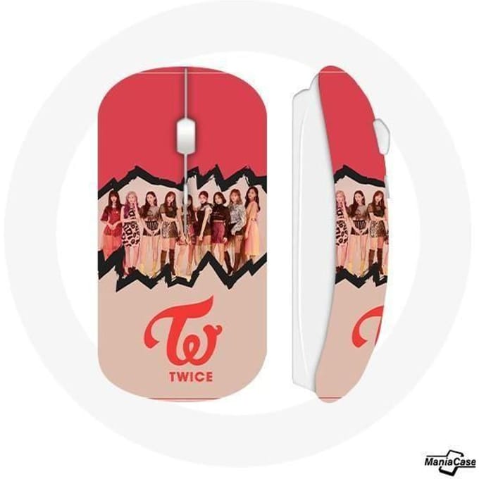 Souris Sans Fil - MANIACASE - TWICE - Rouge - Clé USB WiFi - Compatible Mac et PC