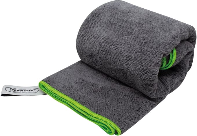TravelSafe Reishanddoek Terry/Microvezel L, grijs/groen