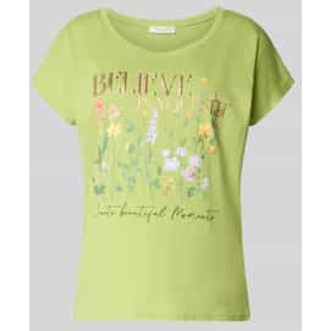 T-shirt met motiefprint en ronde hals