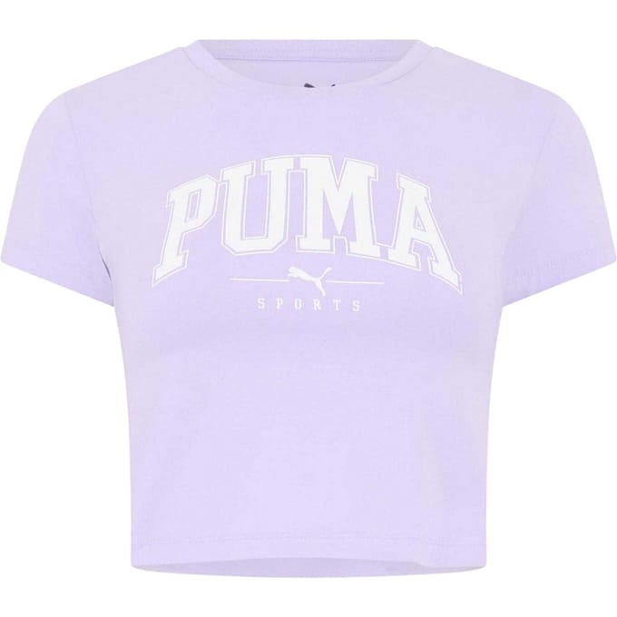 Puma Dames/Dames Squad Cropped T-shirt (Violet)
