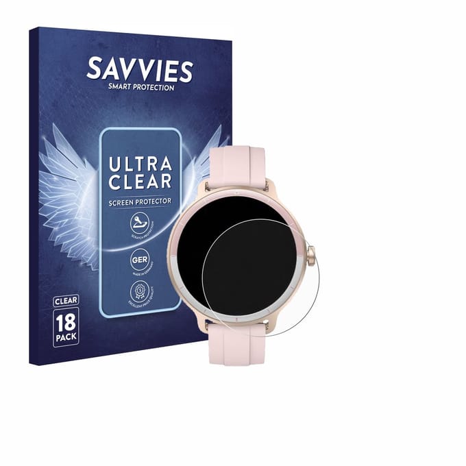 Savvies - Screenprotector voor KIBFLE DR03 1.27" - Folie Beschermfolie transparant 18 Stuks