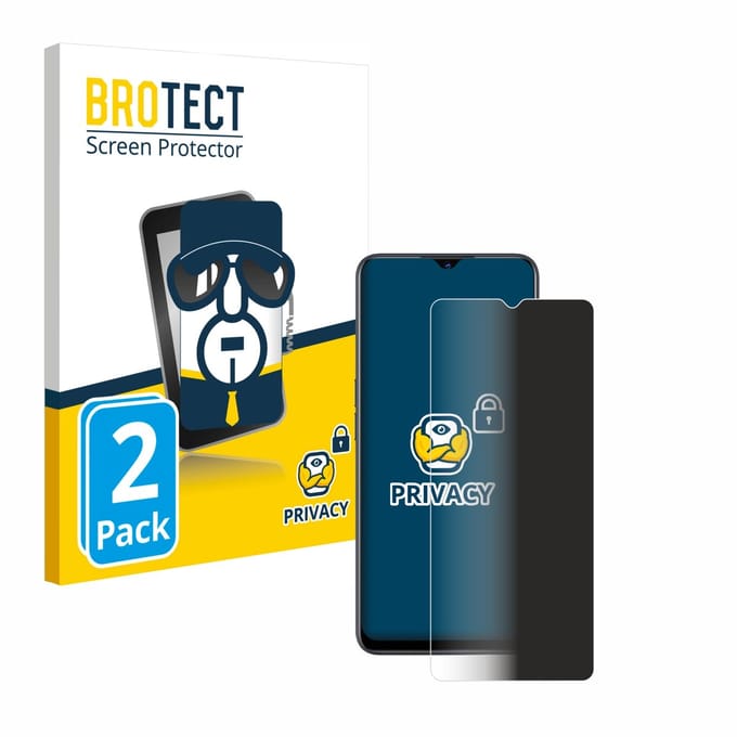 BROTECT - privacy screenprotector voor Oppo Find X2 Lite - Folie Beschermfolie Blauwlichtfilter 2 Stuks