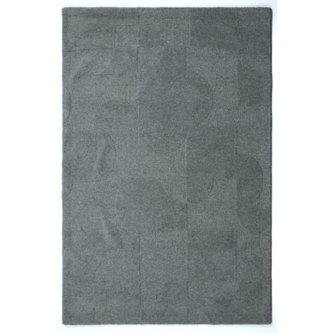 Japandi Design Wol Vloerkleed Grijs- 190x290 CM