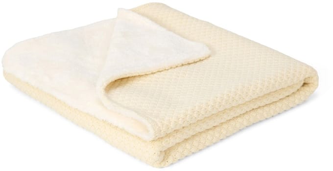 Gebreid wiegdeken - Fleece – Wit – Essentials
