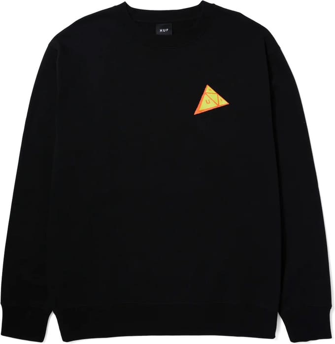 HUF Skewed TT Crewneck Casual sweater heren Zwart M