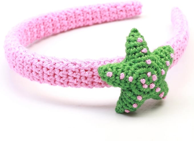Naturezoo Haarband Ster Roze/groen