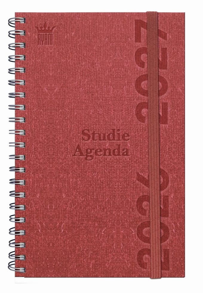 Ryam | Studie Agenda Eco | 2026/2027 | Spiraal | A5 | Rood |