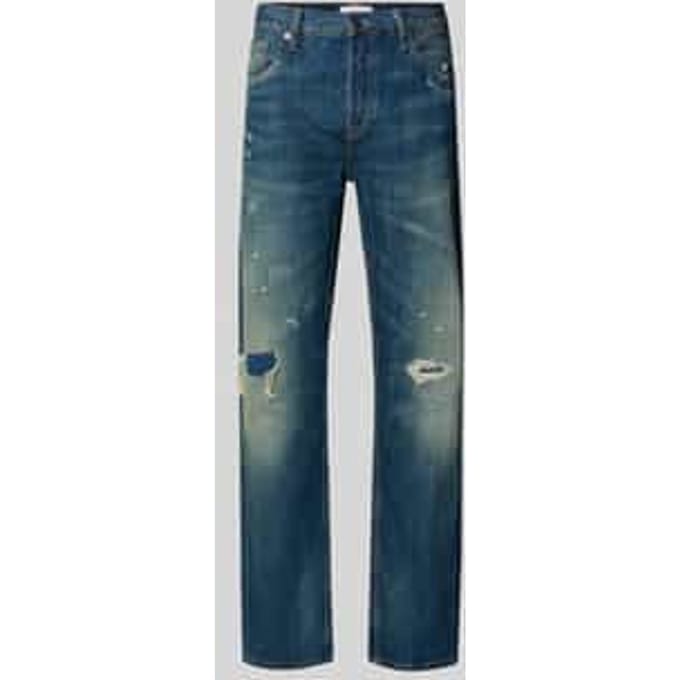 regular fit straight jeans van puur katoen model 'DOVER'