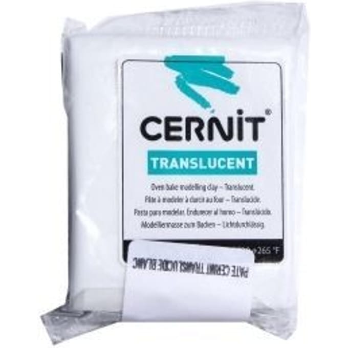 Cernit - Boetseerklei - Afbak Klei - Porseleinlook - Transparant - Transclucent (005) - 56 gram - 1 stuk