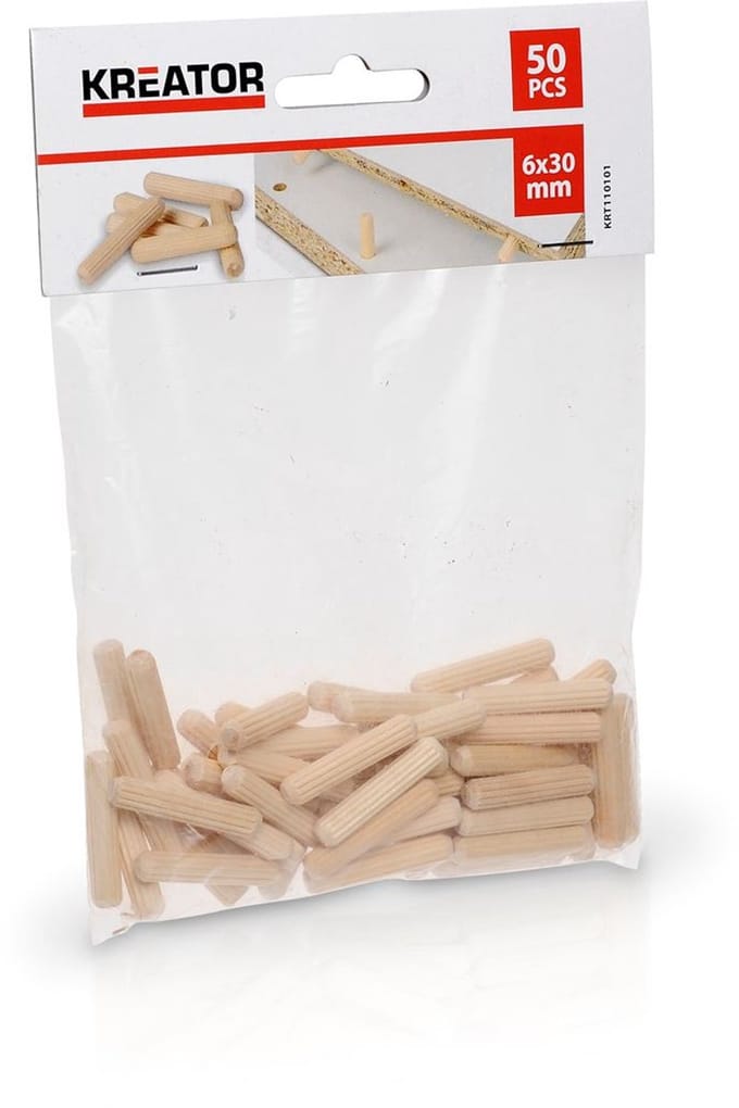 Kreator Houten deuvel KRT110101 - 6x30mm - 50 st.