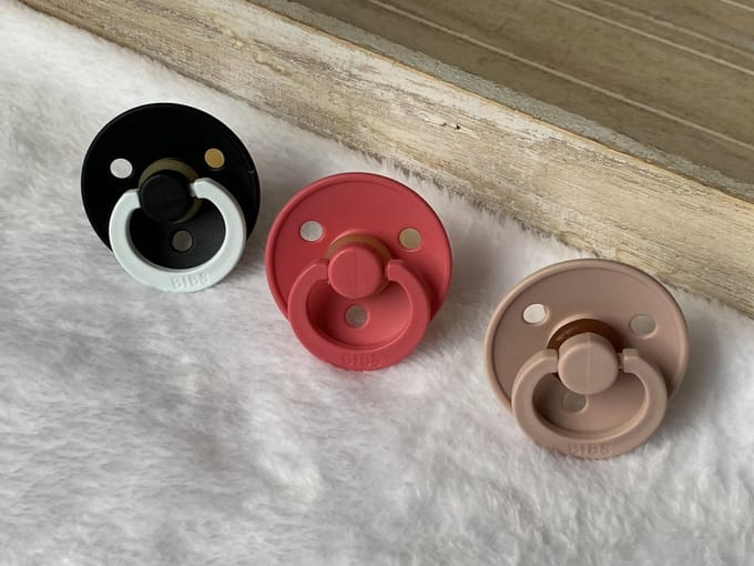 3 Bibs fopspenen | T2 | Glow in the dark - Coral - Blush