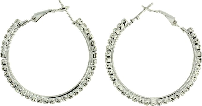 Behave - Oorring - Kristal Steentjes - 4 cm diameter