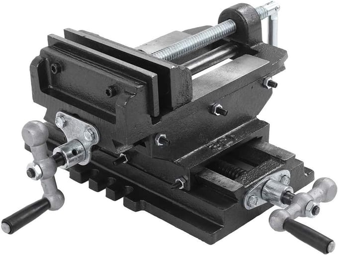 Professionele 5 Inch Solid Cast Iron Press-Cross-Slide Houder met Montageklem en Messing Klem voor Precisiewerk