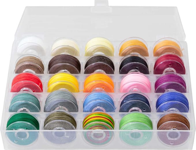 Set - Waxkoord Polyester (0.65 mm) Mix Color (25 x 6 meter)