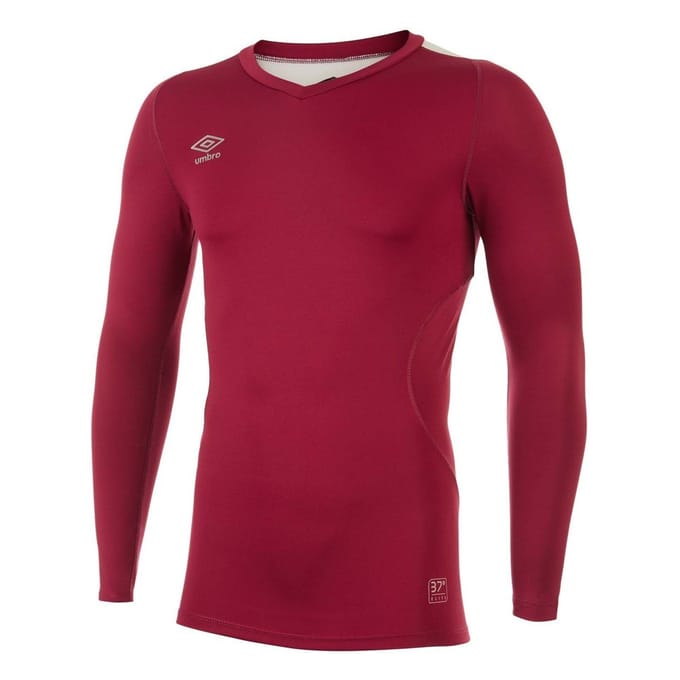Umbro Heren Elite V Neck Base Layer Top (Nieuw Claret)