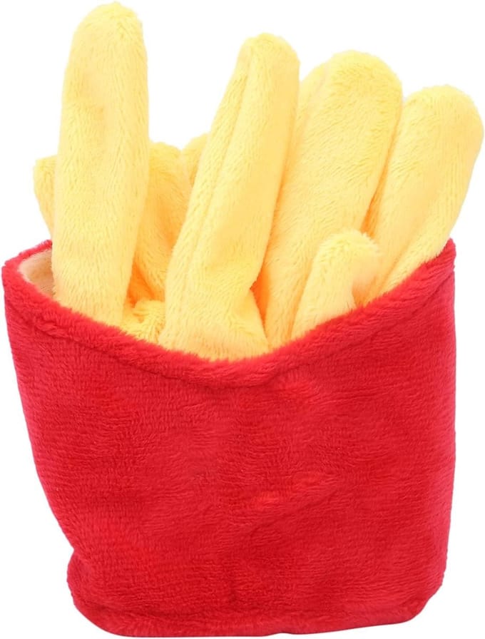 Honden Speelgoed - Plofkussen - Interactief Spelen - Zachte Pluche - 10 cm - Geel