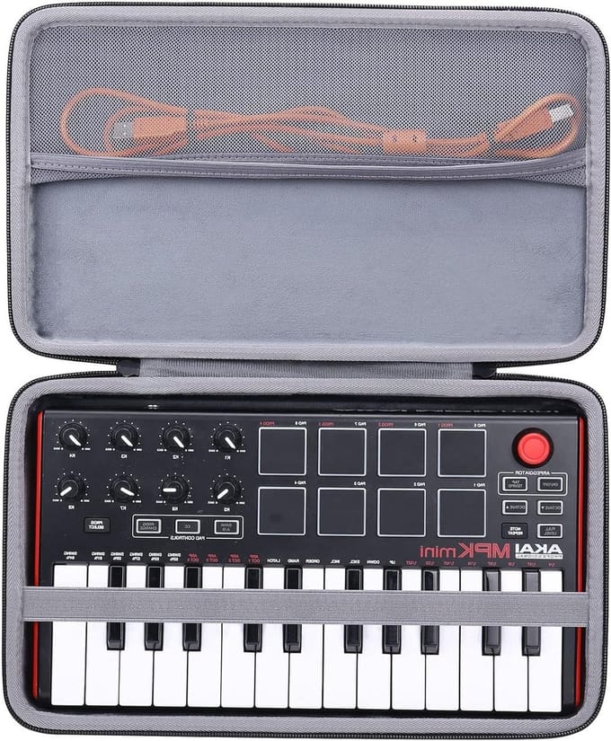 Draagbare Hardcase Bescherming voor USB MIDI Keyboard Controller met 25 Toetsen en Accessoires