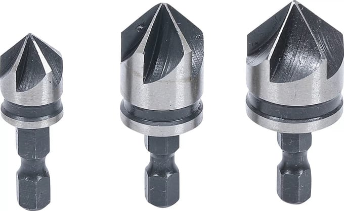BGS Verzink-bitset - HSS - 1/4 - 12 - 16 - 19 mm - 3 delig