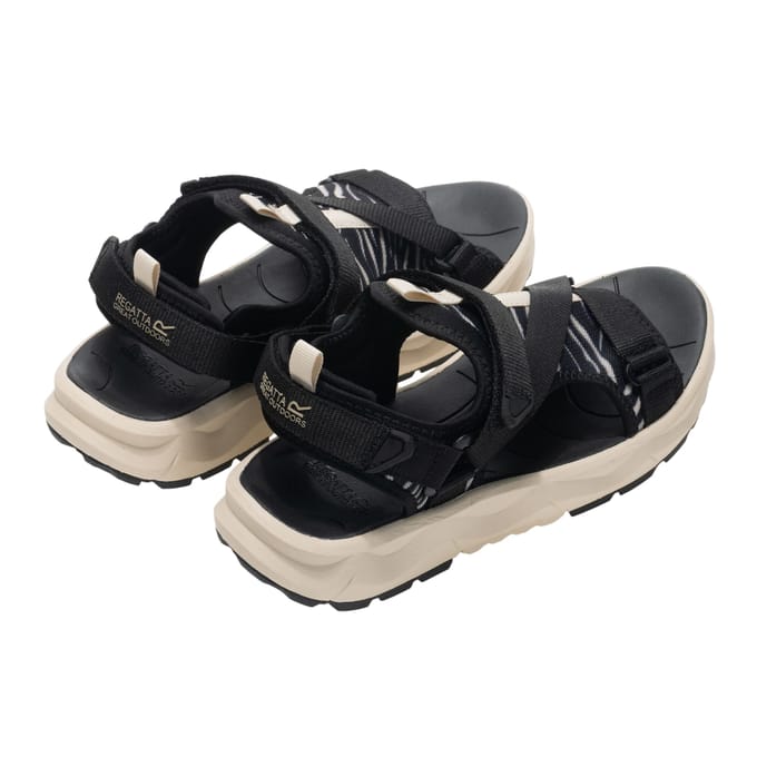 Regatta Dames Lito Zebra Print Sandalen (Zwart/Wit)