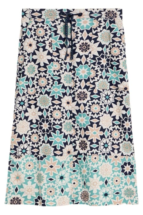 White Stuff Elle Linen Blend Skirt Navy Printed Taglia: 8 REGULAR | Minigonne Outlet | Donna | Bianco